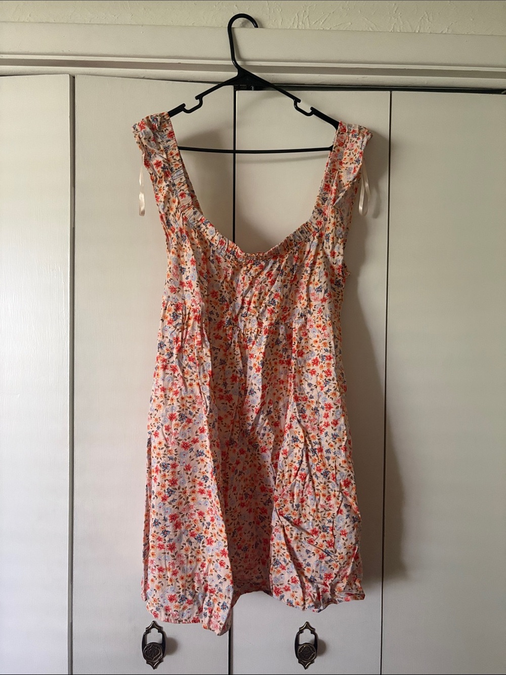 wild fable Floral Mini Dress - Orange, Pink, Blue